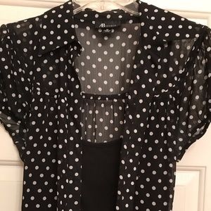 Blk Polka dot dress/shoes